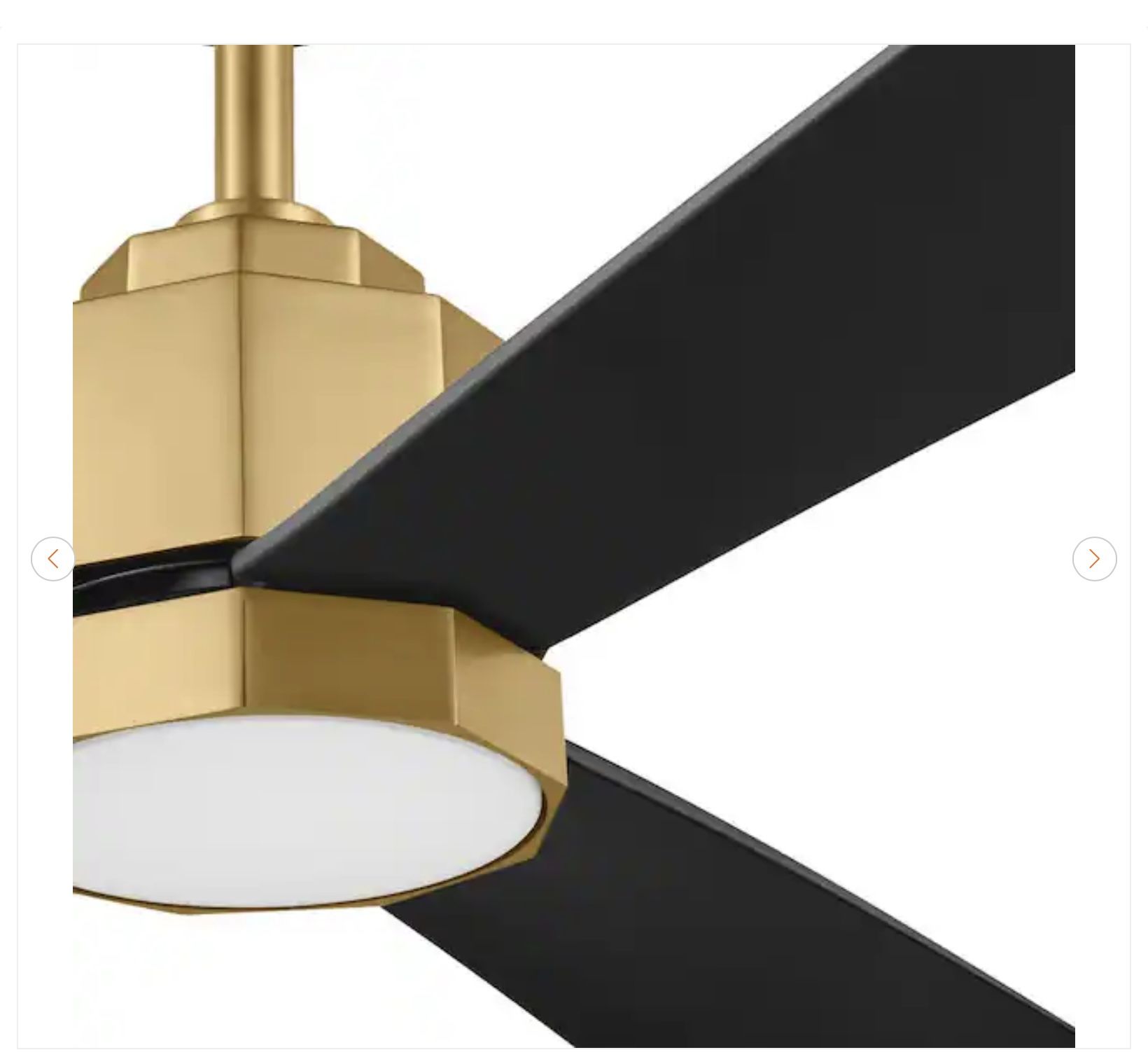 Hampton Bay Everlea 52" Ceiling Fan - Brushed Gold - photo 5