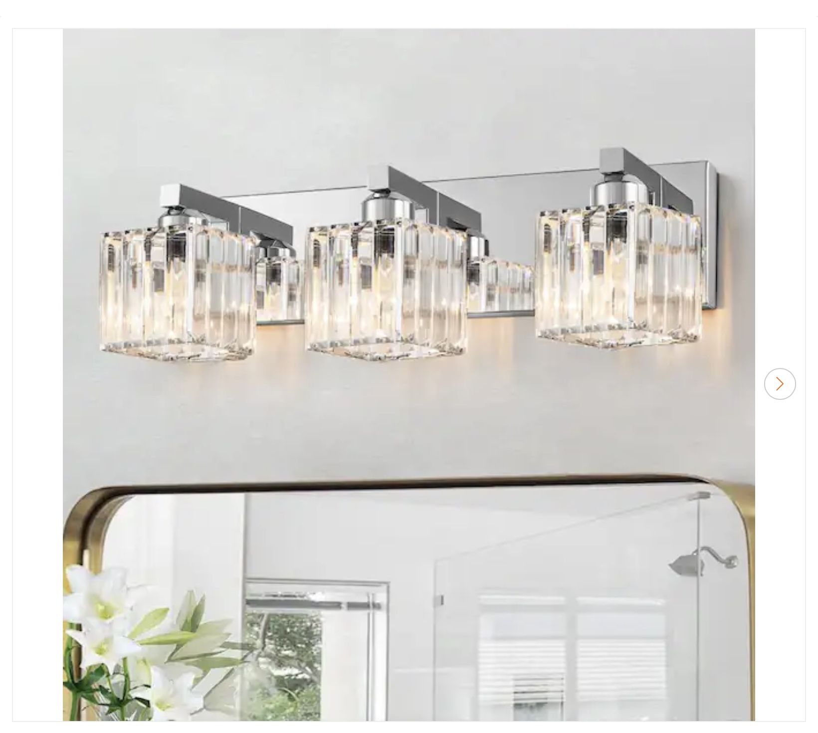 Orillia 19.7 in. 3-Light Chrome Bathroom Vanity Light