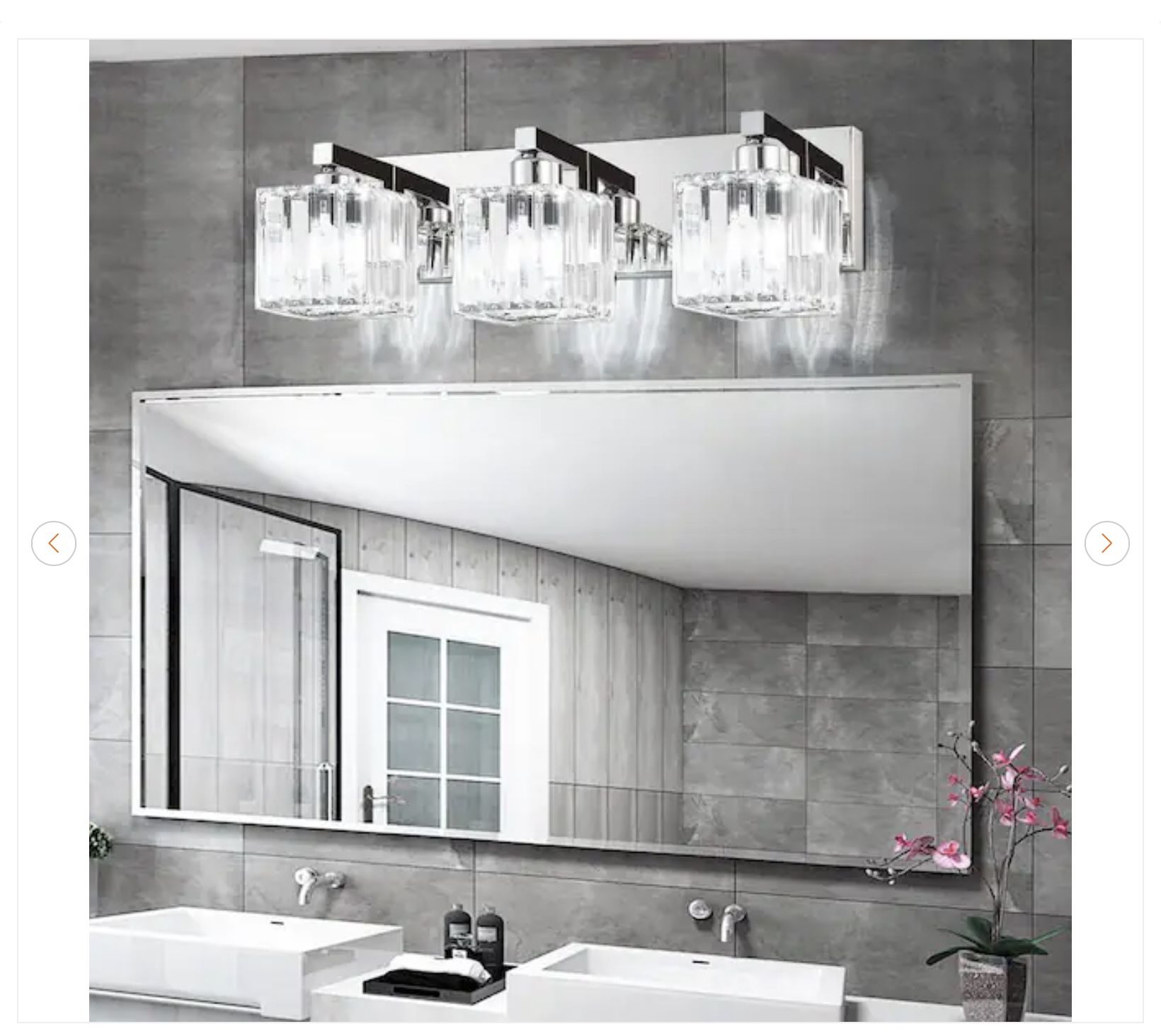 Orillia 19.7 in. 3-Light Chrome Bathroom Vanity Light - photo 4