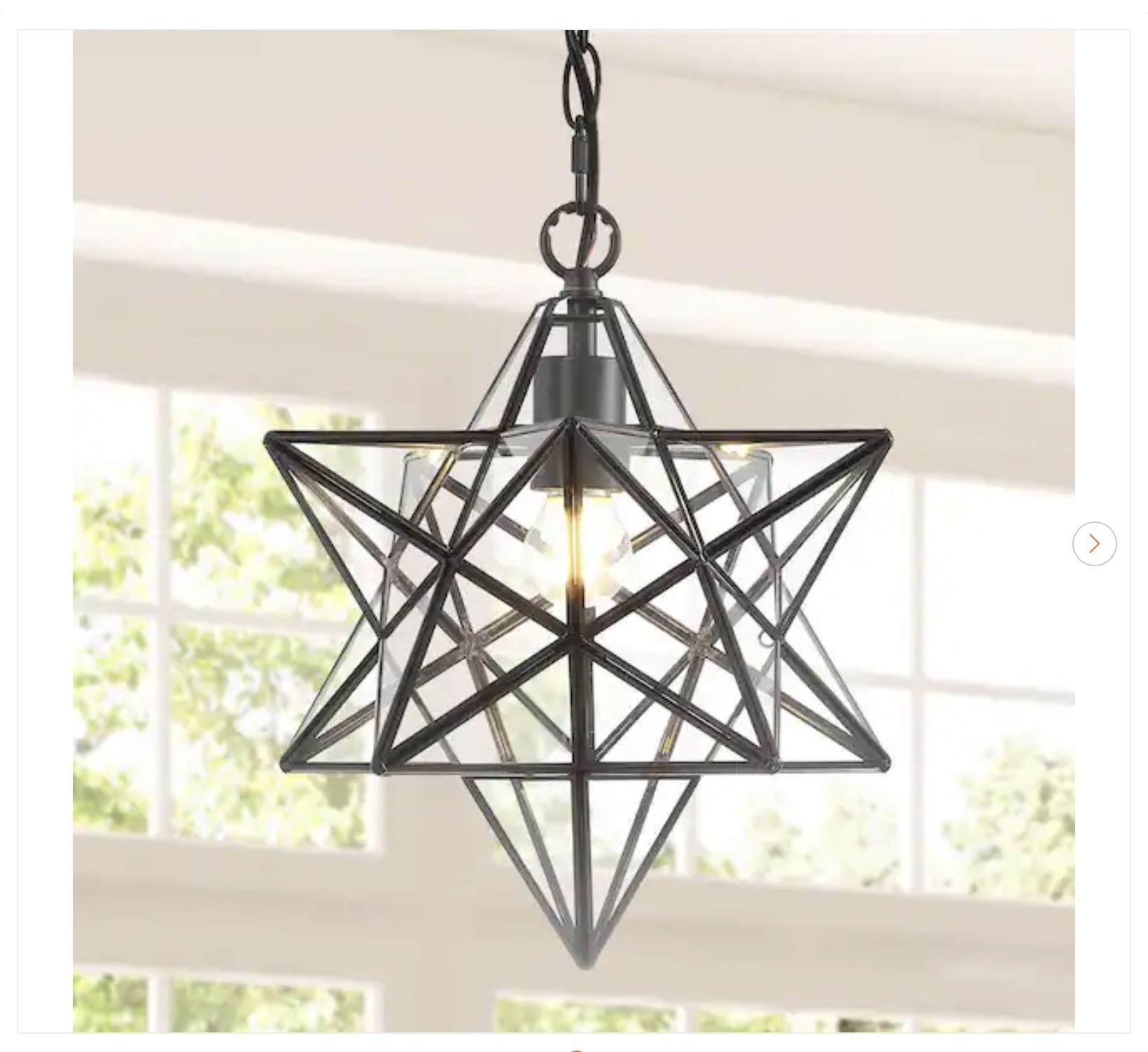 Stella 1-Light Oil Rubbed Bronze Moravian Star Pendant