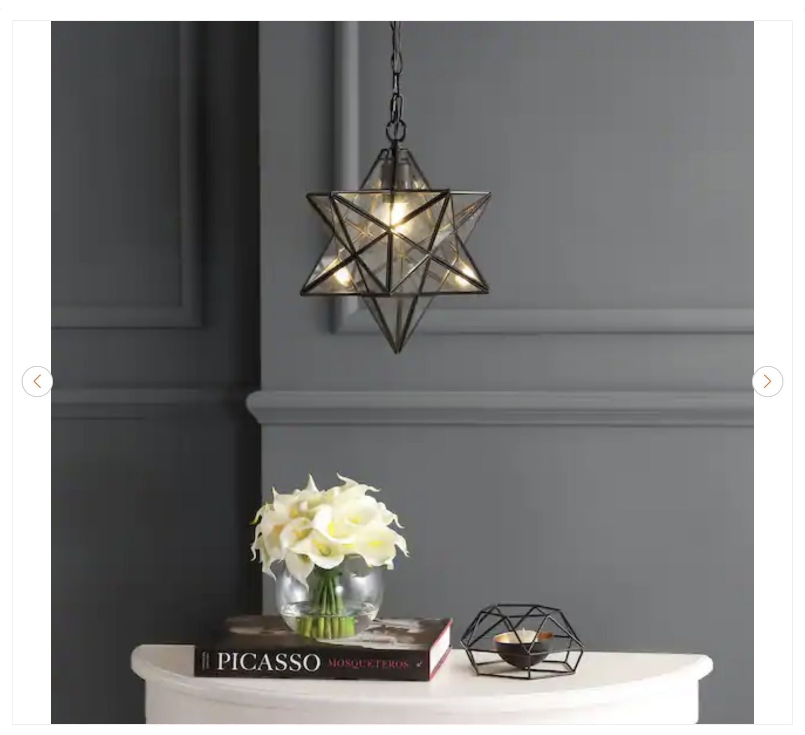 Stella 1-Light Oil Rubbed Bronze Moravian Star Pendant - photo 4