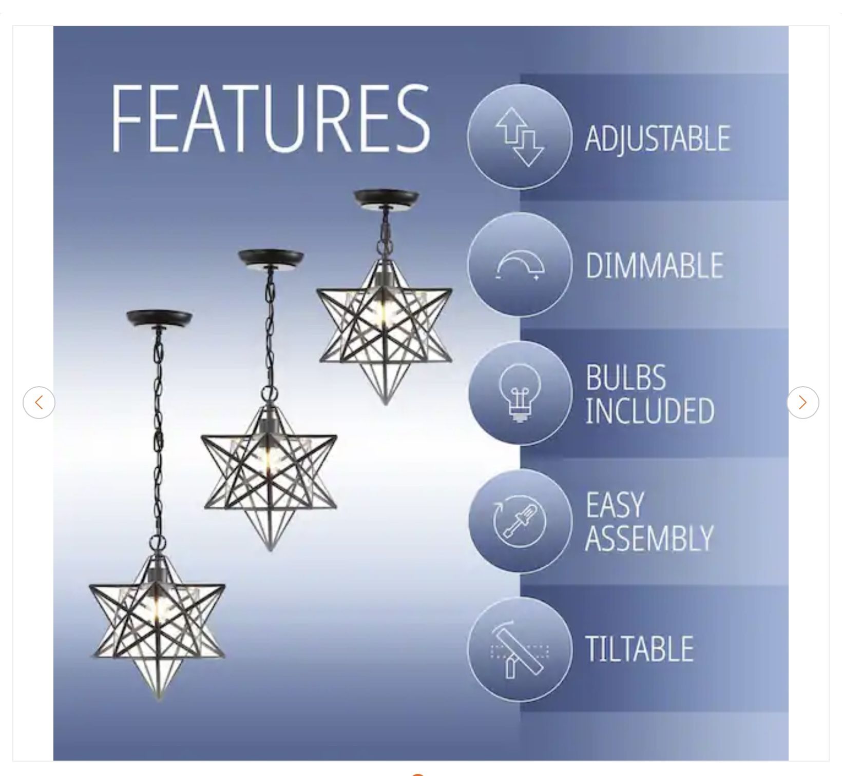 Stella 1-Light Oil Rubbed Bronze Moravian Star Pendant - photo 5