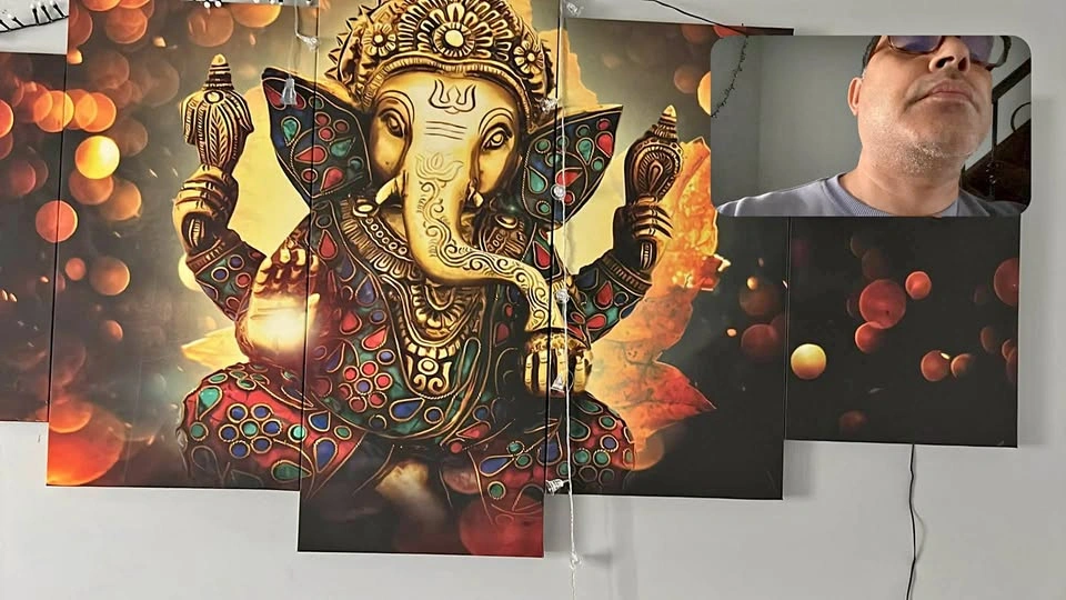 Canvas Wall Art - Ganapati Ganesh, 7 Chakras