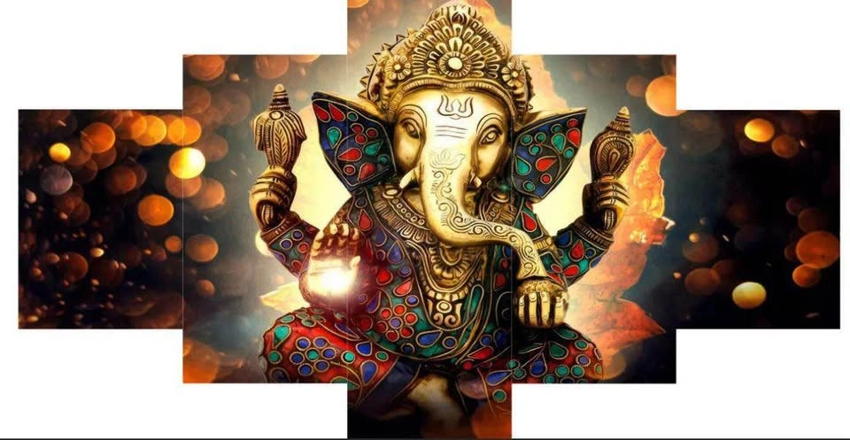 Canvas Wall Art - Ganapati Ganesh, 7 Chakras - photo 2