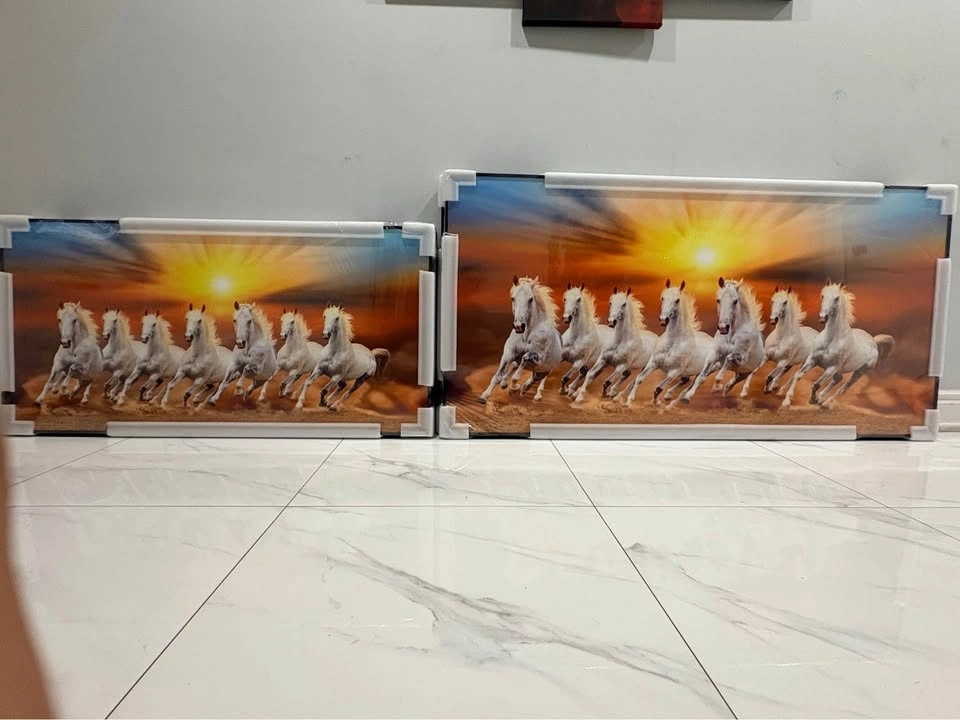New Framed Wall Art - Seven White Horses - photo 3