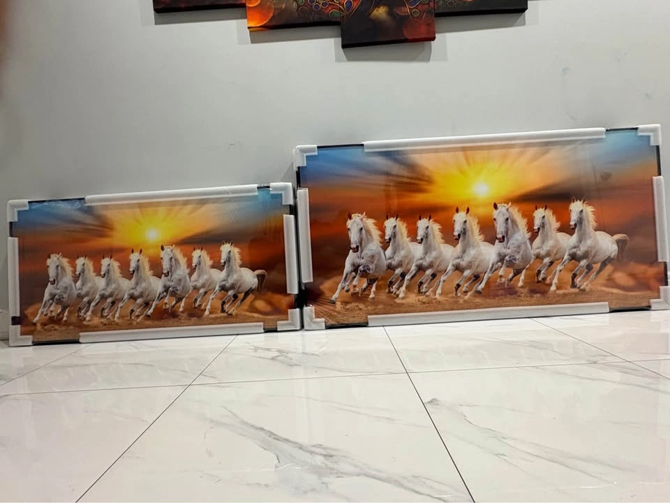 New Framed Wall Art - Seven White Horses - photo 4