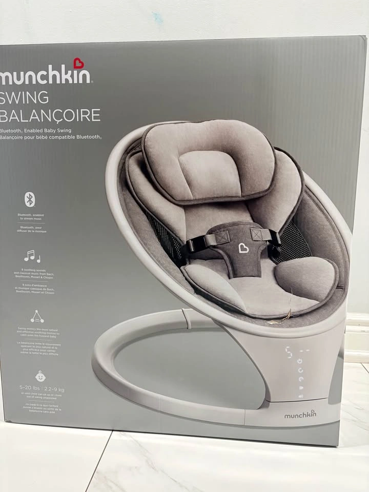 Munchkin Baby Swing - Bluetooth, Remote, 5 Speeds, New - photo 4