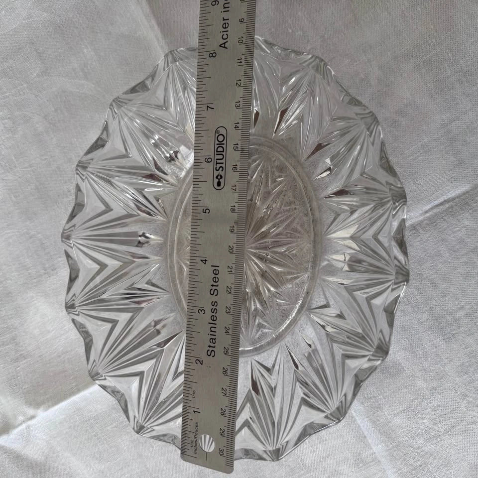 Vintage Cut crystal oval shaped bowl - photo 5