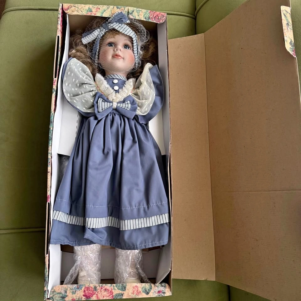 Vintage Collectible Porcelain Doll - 23" Tall