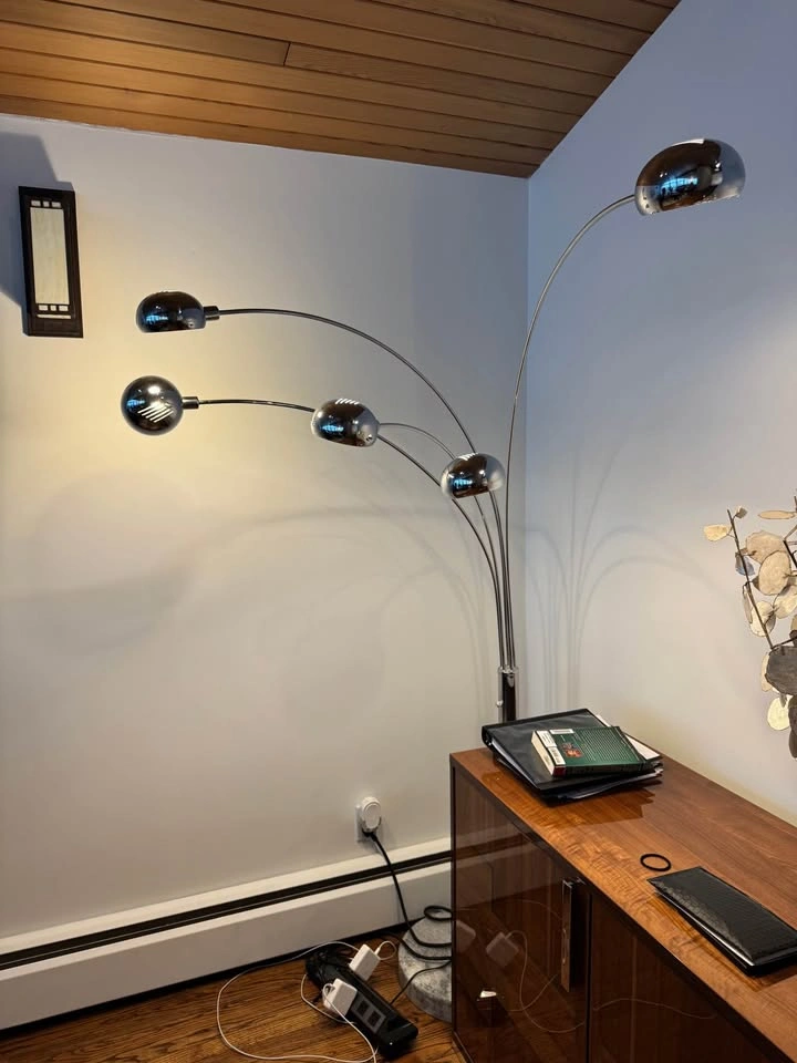 Modern Chrome Arc Floor Lamp - photo 2