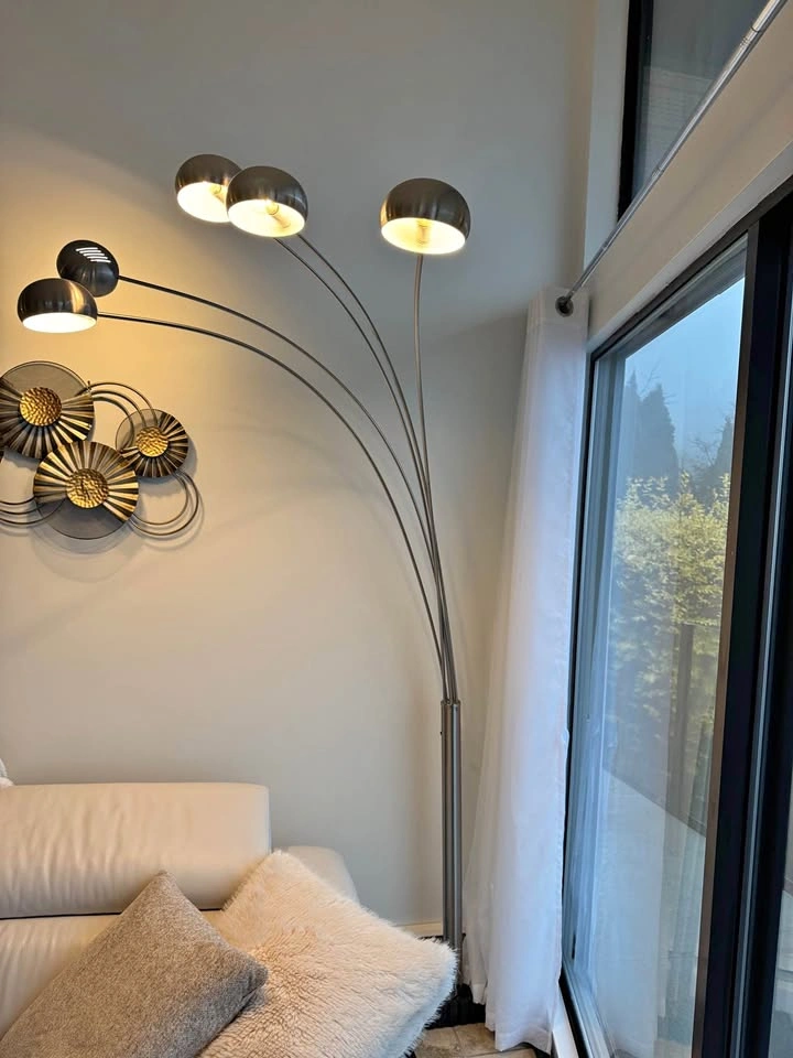 Modern Brushed Metal Floor Lamp