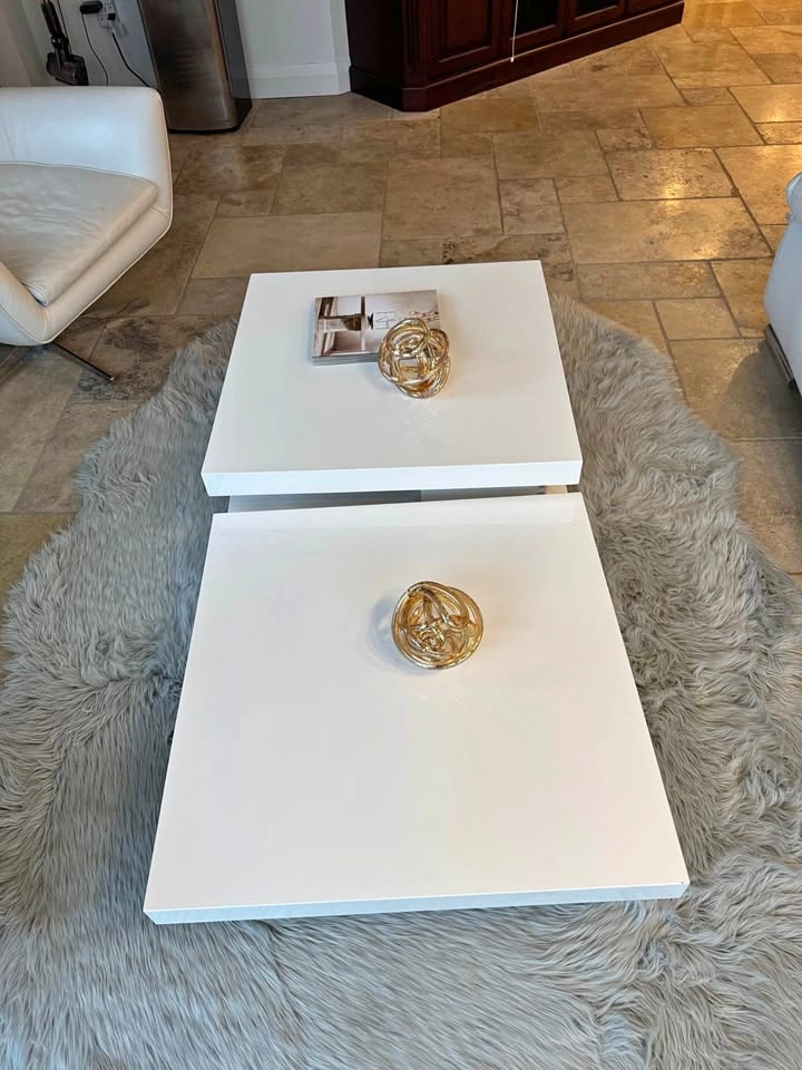 White Adjustable Coffee Tables