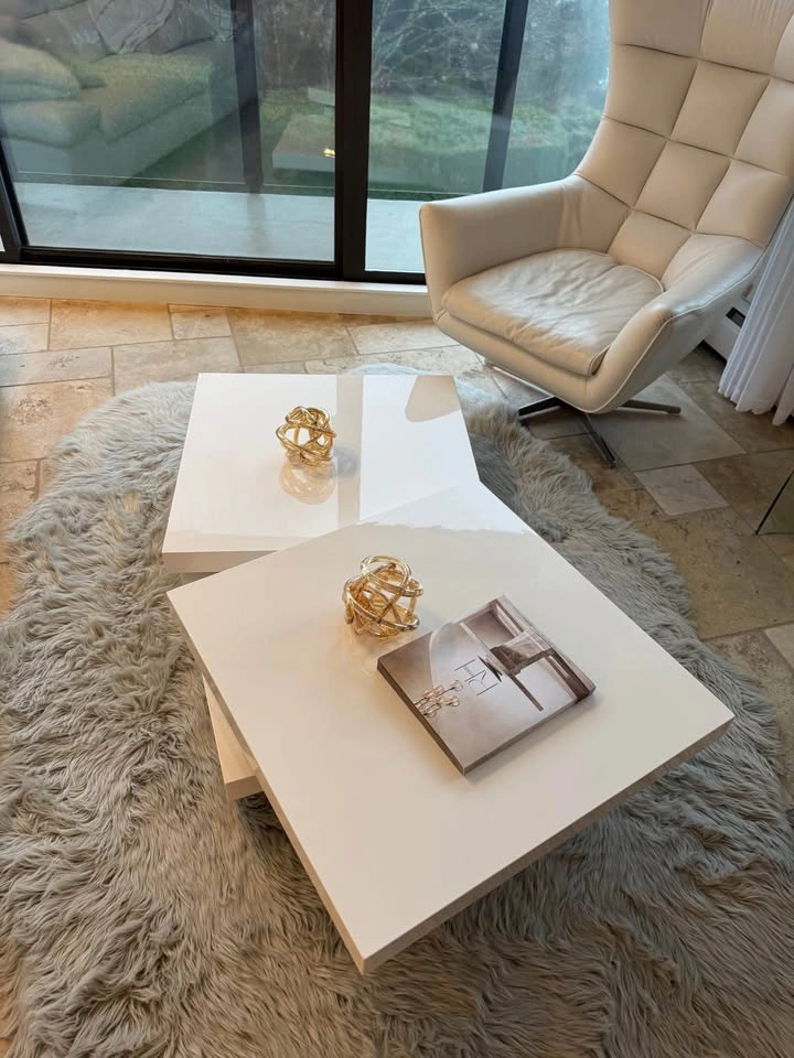 White Adjustable Coffee Tables - photo 2