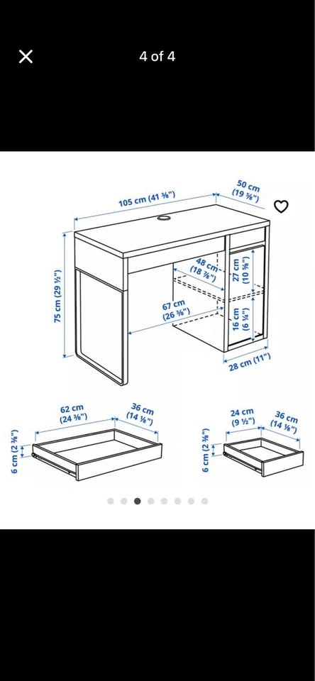 Ikea study desk - photo 2
