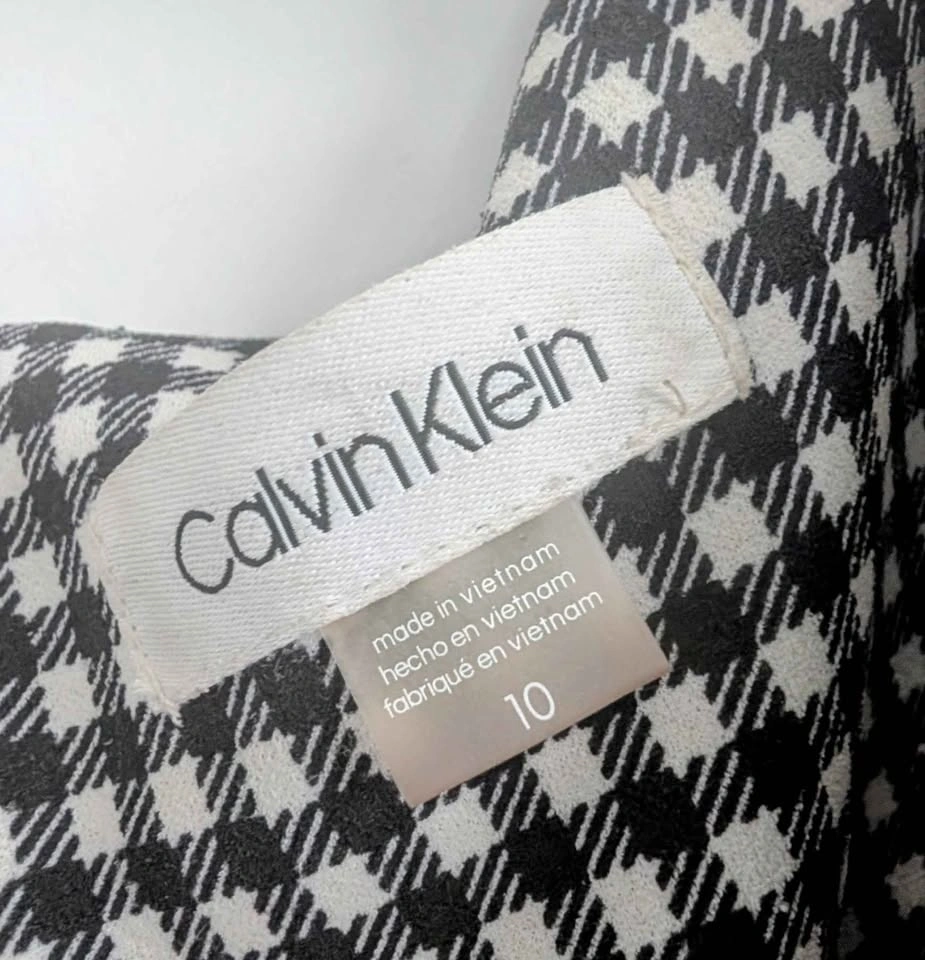Calvin Klein Houndstooth Jumpsuit Size 10 - photo 3