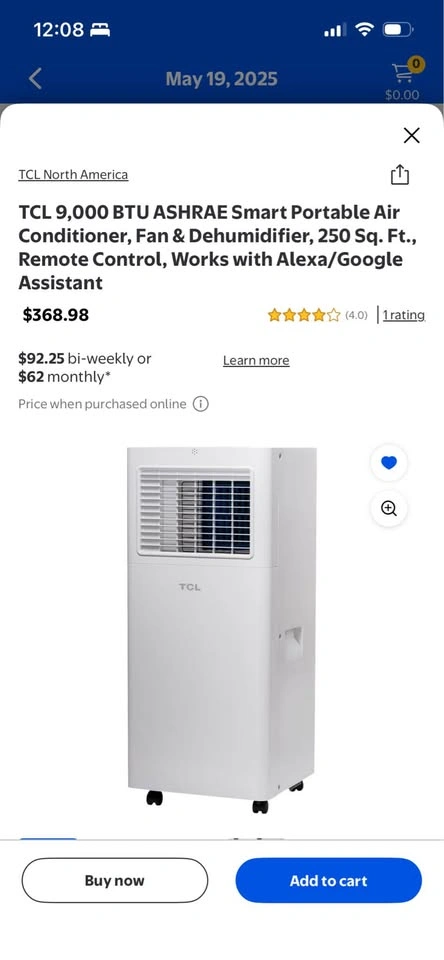 TCL Smart Portable AC, Fan & Dehumidifier - 6000 BTU - photo 4
