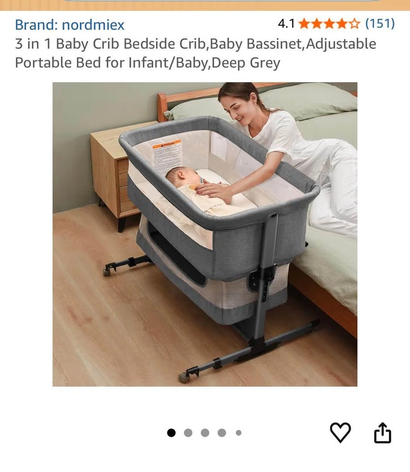 3 in 1 Bedside Crib / Bassinet - photo 4