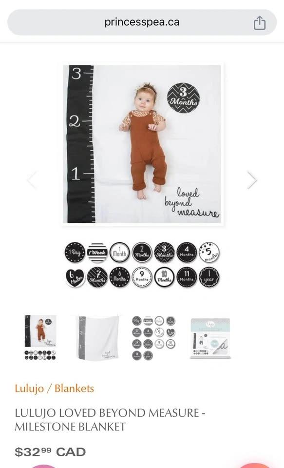 LULOJO LOVED BEYOND MEASURE - MILESTONE BLANKET - photo 4