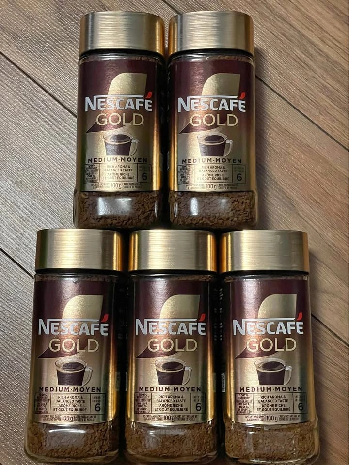 5 x Nescafe Gold Instant Coffee - Medium