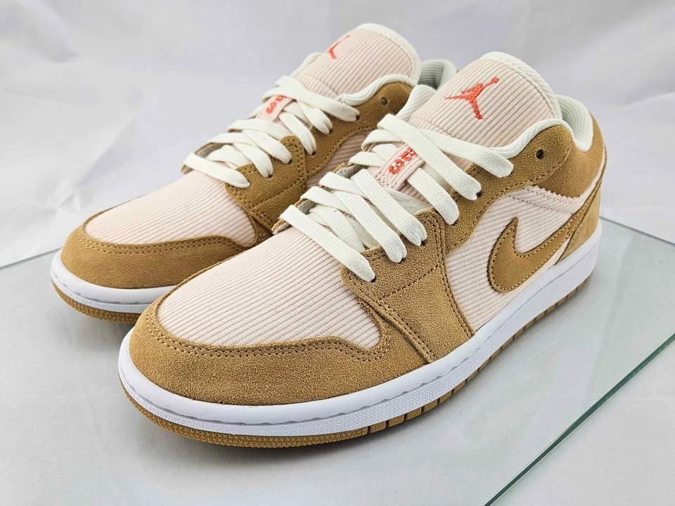 Womens Air Jordan 1 Low SE Twine/Orange Quartz/Orange Size 8.5 - photo 2