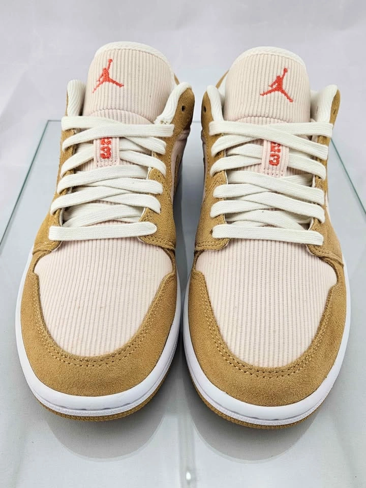 Womens Air Jordan 1 Low SE Twine/Orange Quartz/Orange Size 8.5 - photo 3