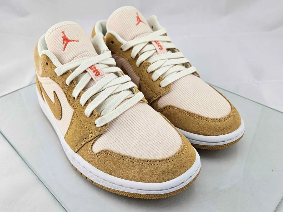 Womens Air Jordan 1 Low SE Twine/Orange Quartz/Orange Size 8.5 - photo 4