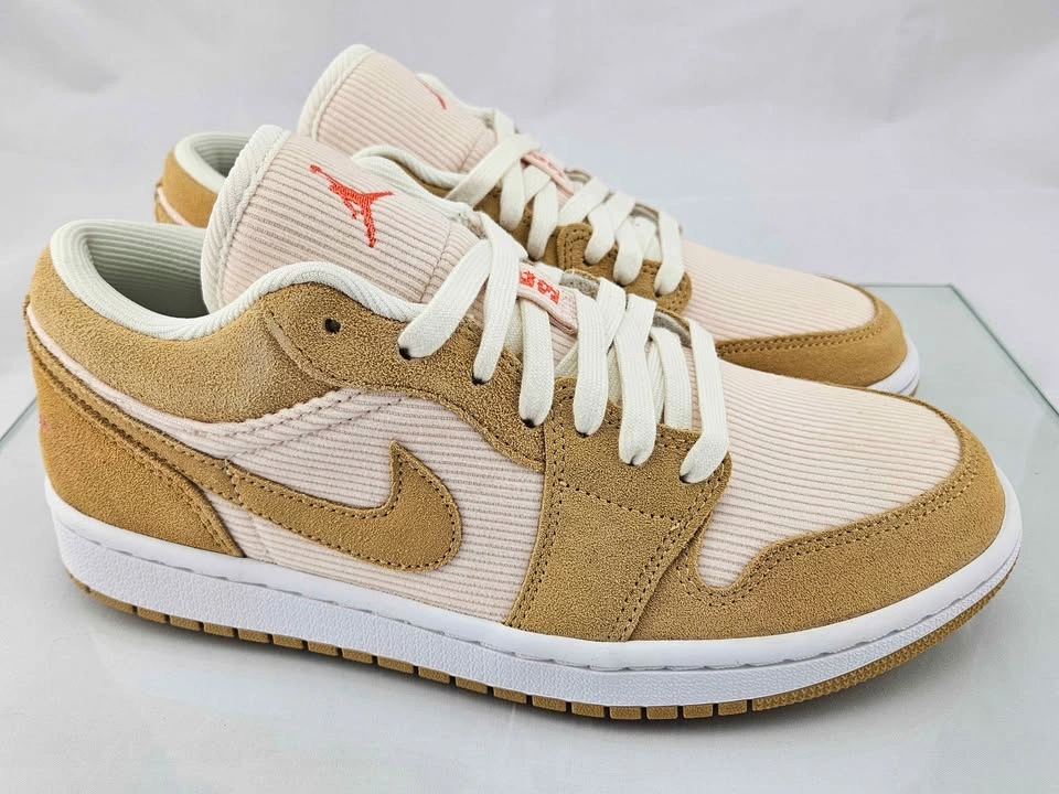 Womens Air Jordan 1 Low SE Twine/Orange Quartz/Orange Size 8.5 - photo 5