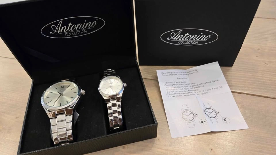 Antonio Collection Men's & Women's Silver Watches Gift Set - photo 2