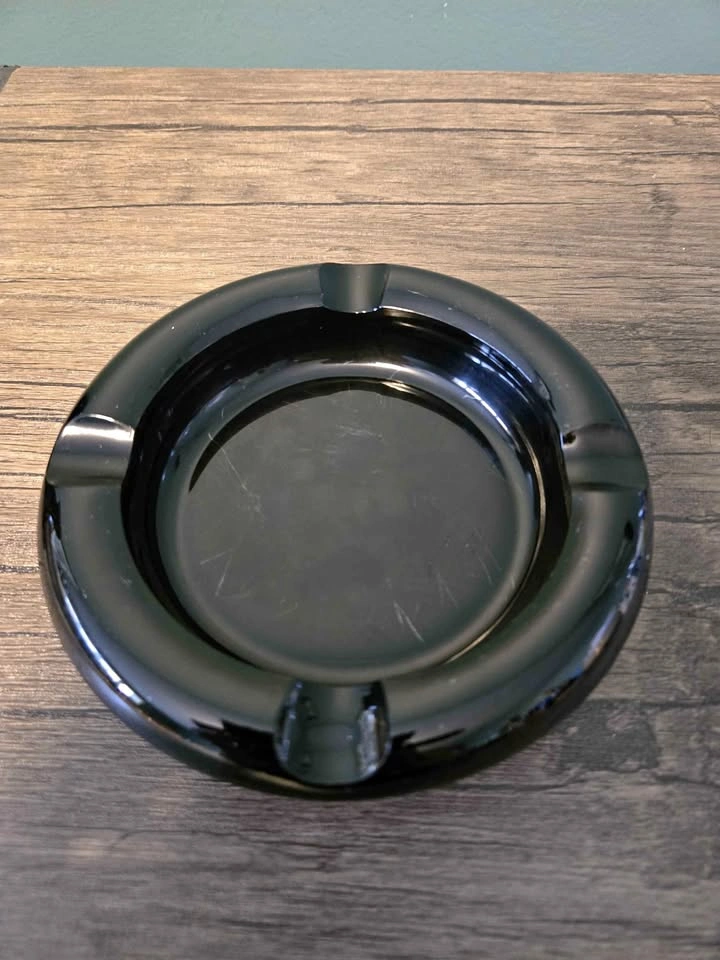 Dark Amber glass ashtray