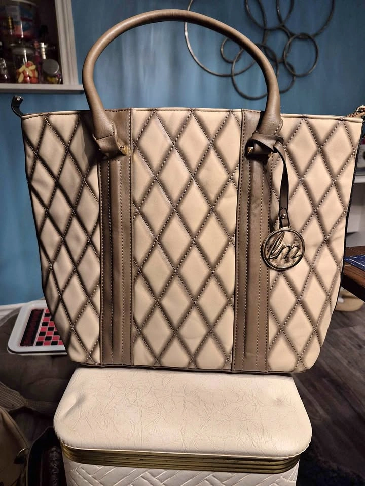 LM Large Tan/Brown Purse/Tote