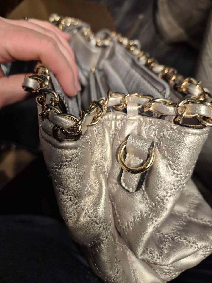Soft Silver Purse, New with Crossbody Strap - photo 5