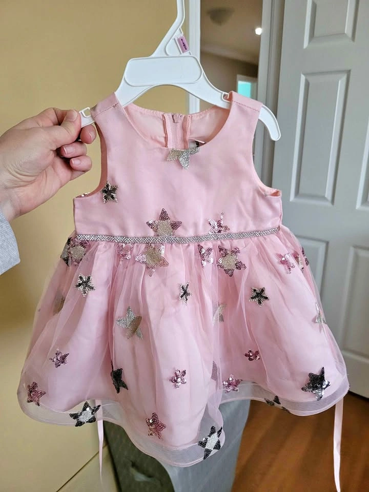 Adorable Baby girl pink party dress 6-9M