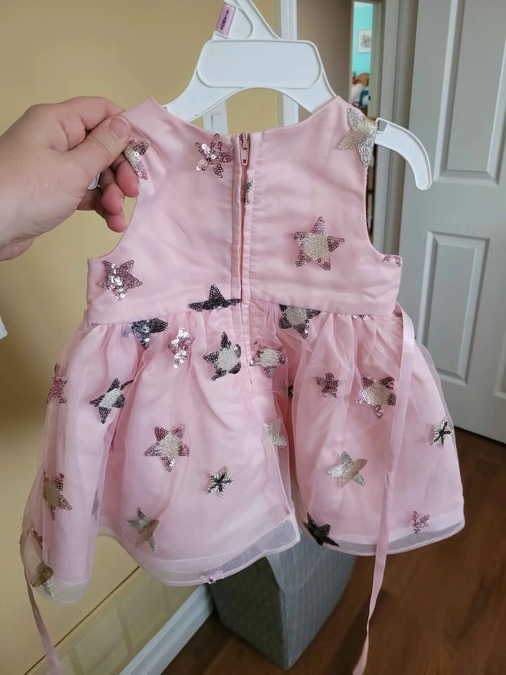 Adorable Baby girl pink party dress 6-9M - photo 2