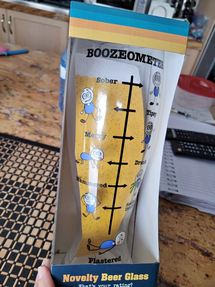 Boozeometer Novelty Beer Glass