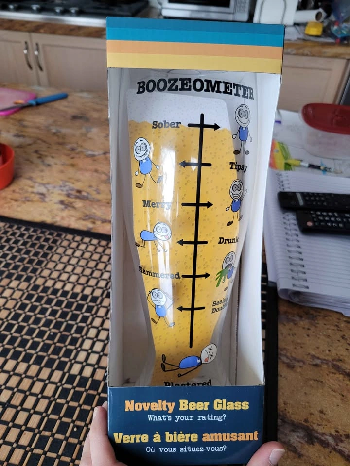 Boozeometer Novelty Beer Glass - photo 2