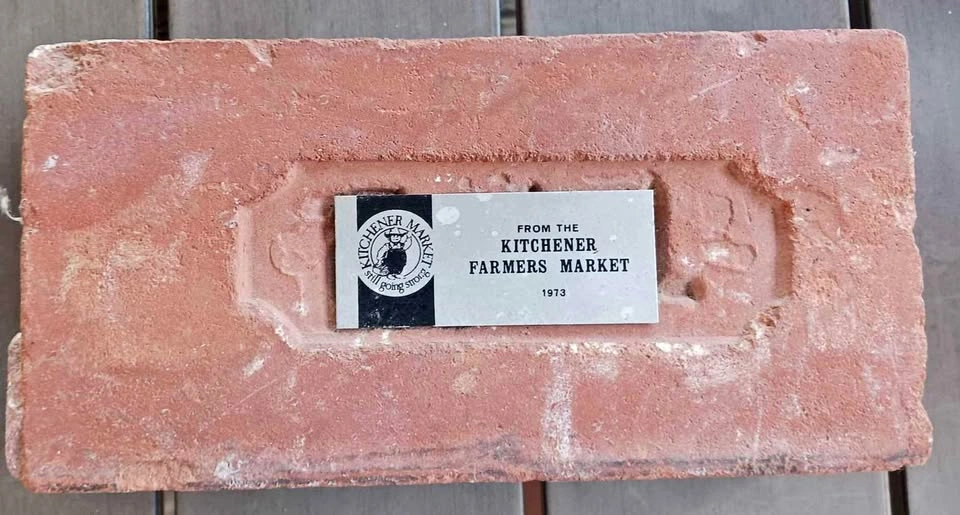 Kitchener Framers Market Memorial Brick with Plaque