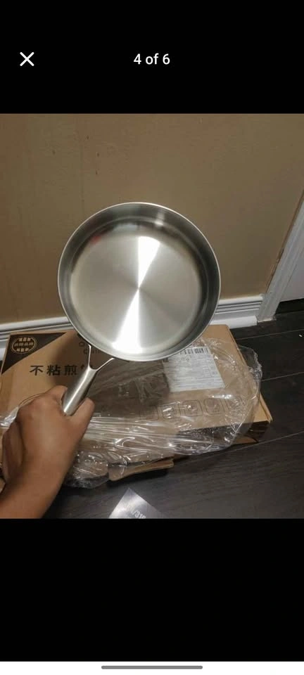 Brand new tri ply 8 Inch heavy weight stainless steel fry pan - photo 2