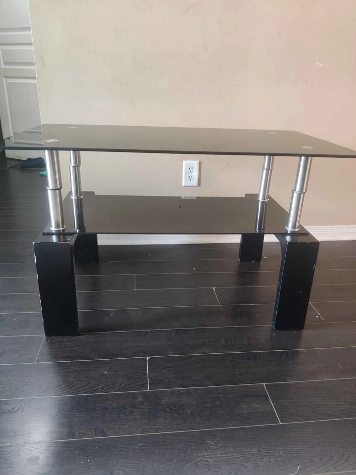 Used good condition glass top table for living room - photo 5