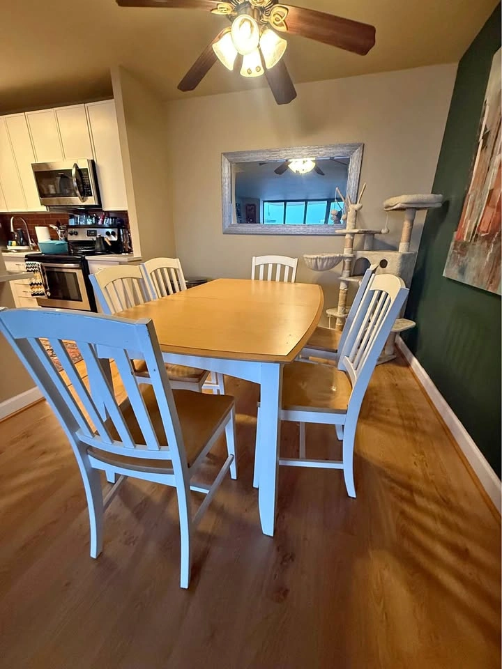 Dining table and chairs