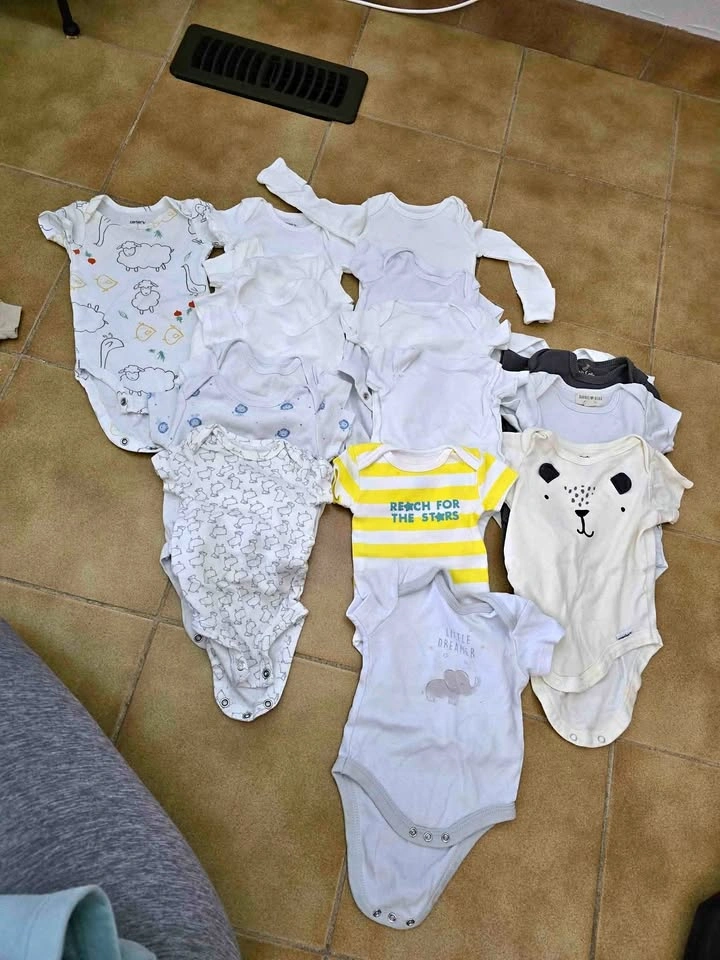 Newborn to 3m Onesies - Carter's & Gerber (18 Total)