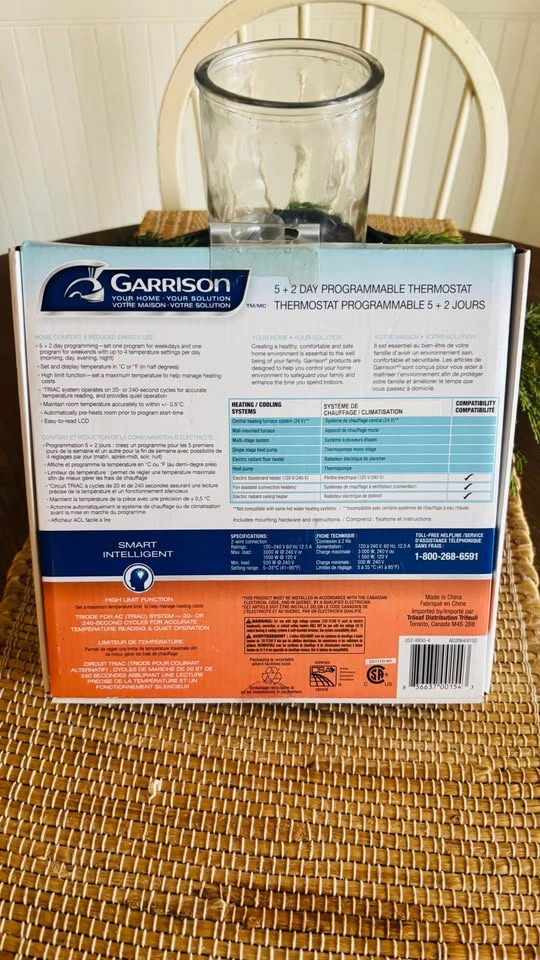 BNIB Programmable Thermostat for electric  Baseboard Heaters - photo 2