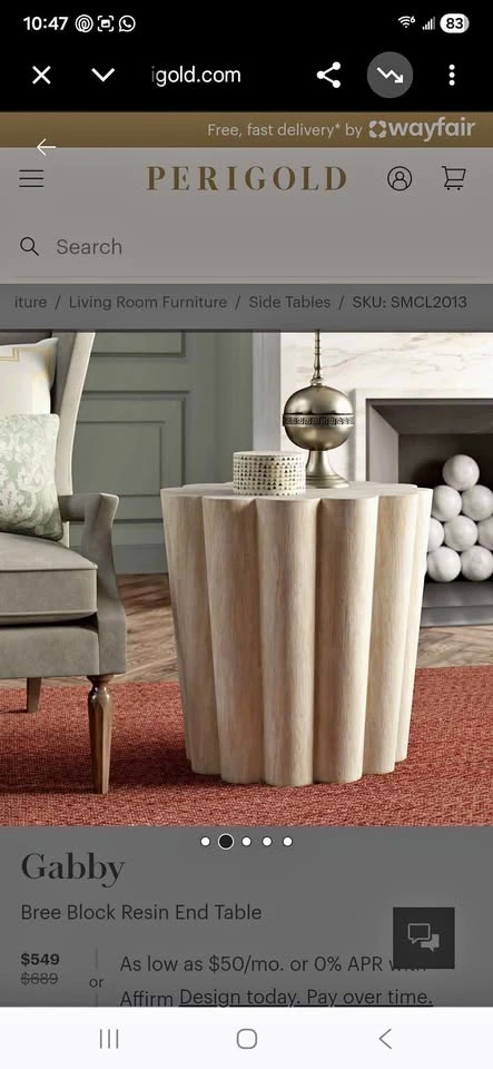 Gabby, bree block end table
