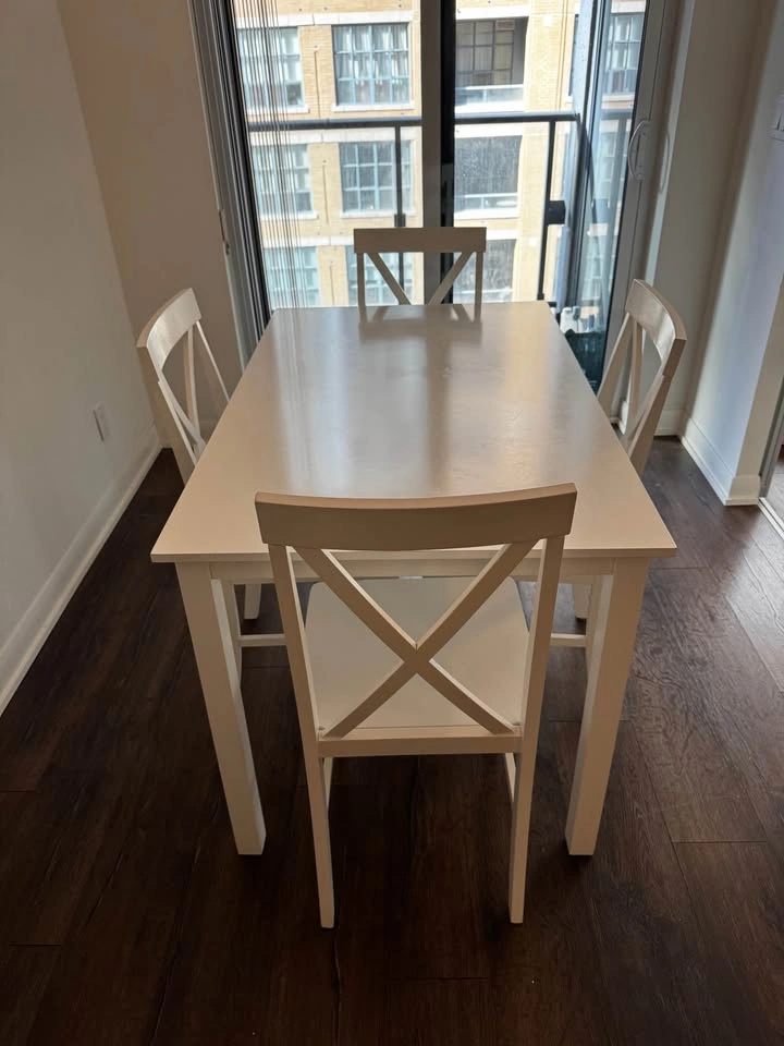 White Dining Set (table and 4 chairs) - photo 4