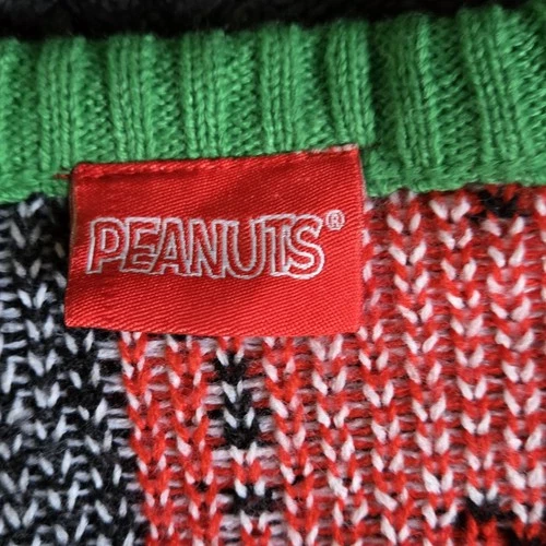 Peanuts Snoopy Woodstock Ugly Sweater Vest Knit Colorblock Men's - photo 2