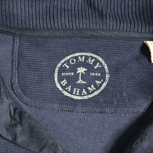 Tommy Bahama Men's XXL Blue Cotton Ribbed Henley Sweater - photo 3
