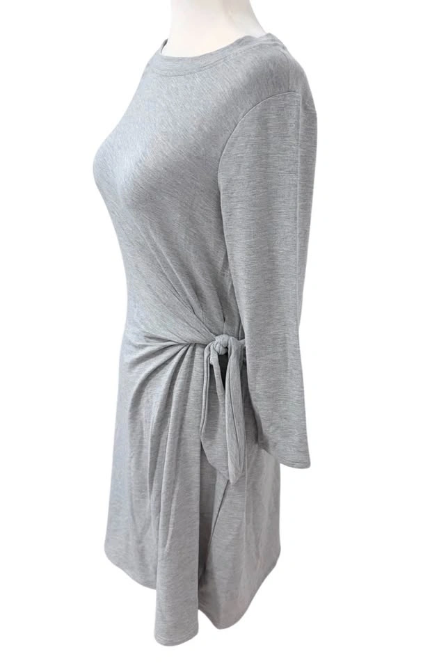 Cable & Gauge Grey 3/4 Sleeve Side Tie Sheath Dress - Size Small - photo 4