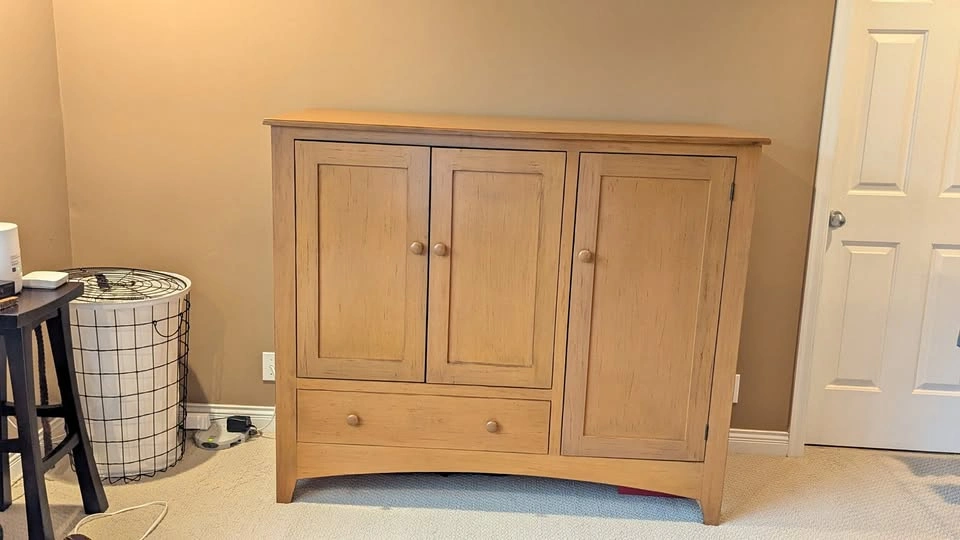 Solid Maple Multi Purpose Storage Cabinet/Armoire