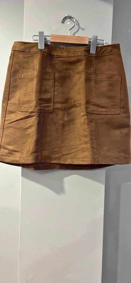Old Navy Brown Faux Suede Skirt Size 10
