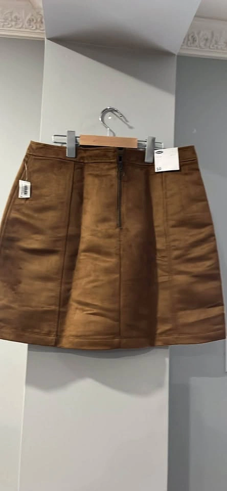 Old Navy Brown Faux Suede Skirt Size 10 - photo 2