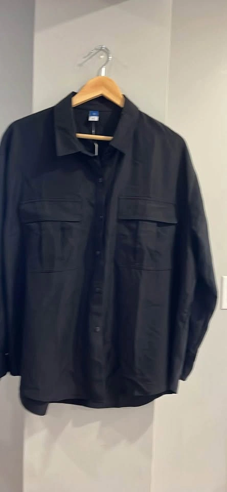 New Old Navy Black Button Up Shirt Size XL - photo 2